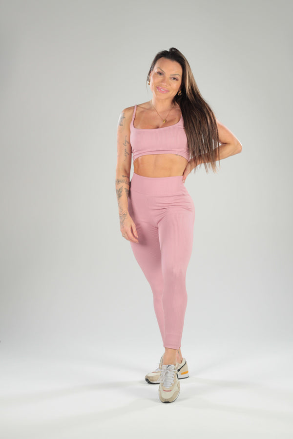 CONJUNTO CALÇA TEXTURA BÁSICA - ROSÊ